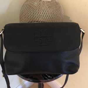 Tory Burch Thea Pebbeled Black Leather bag